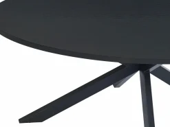 Mesa de comedor para 8 personas, chapa de roble y metal - - LINIOMA Mesa De Comedor