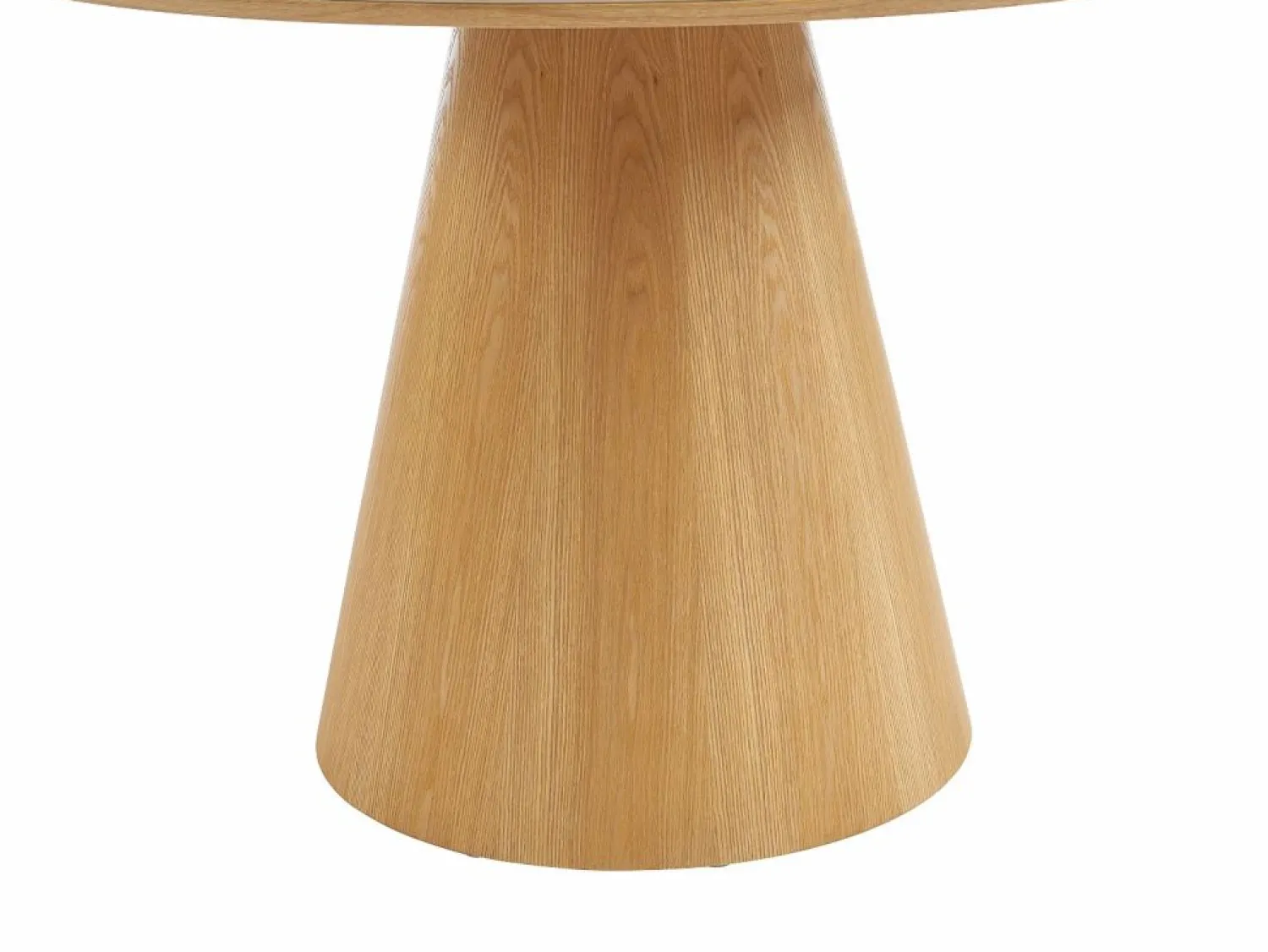 Outlet Vente-unique Mesa de comedor para 4 personas en cerámica y chapado - Efecto mármol blanco y natural - ANTALIZA Color natural claro / Blanco