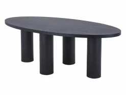 Discount Vente-unique Mesa de comedor para 8 personas chapado de fresno - - FALYN Negro