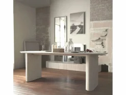New ADEC Mesa de comedor Pietra diseño extensible 75x150-190-230x90 cm Blanco