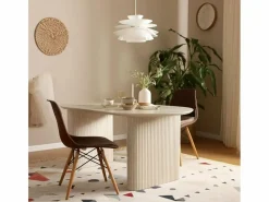 New ADEC Mesa de comedor Pietra diseño extensible 75x150-190-230x90 cm Blanco