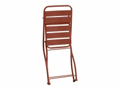 New Mesa de comedor plegable de jardín de metal mesa de 60 cm 2 sillas plegables - MIRMANDE Comedores De Jardín