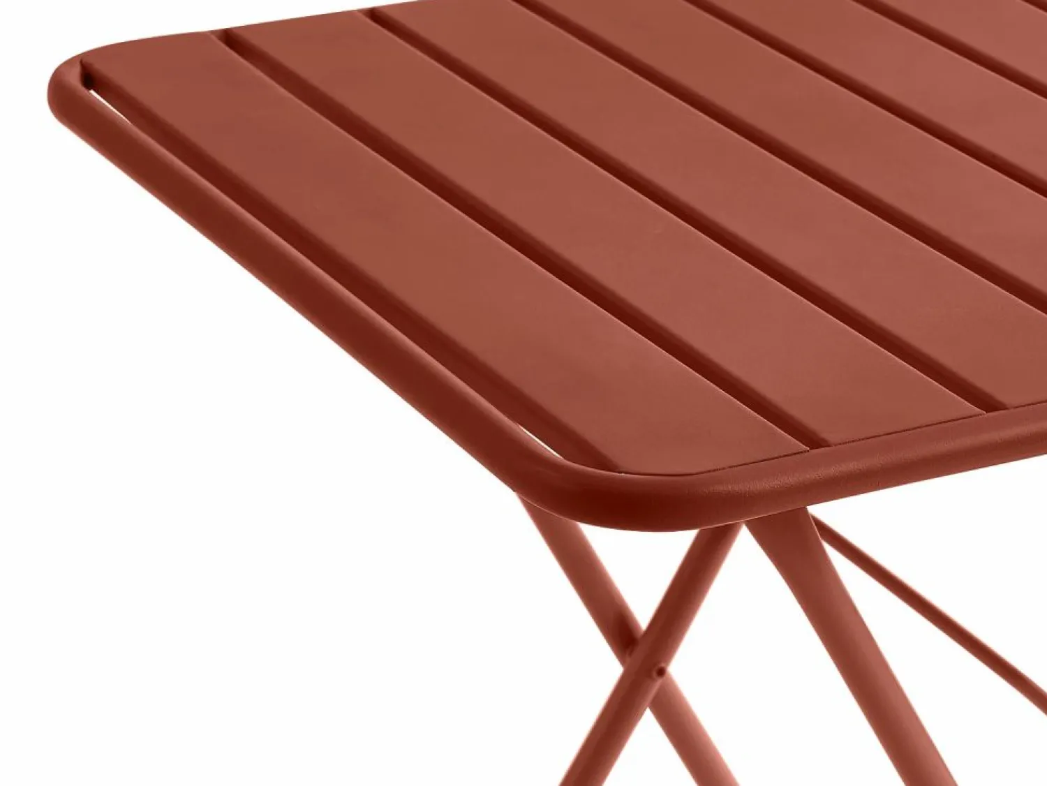 New Mesa de comedor plegable de jardín de metal mesa de 60 cm 2 sillas plegables - MIRMANDE Comedores De Jardín
