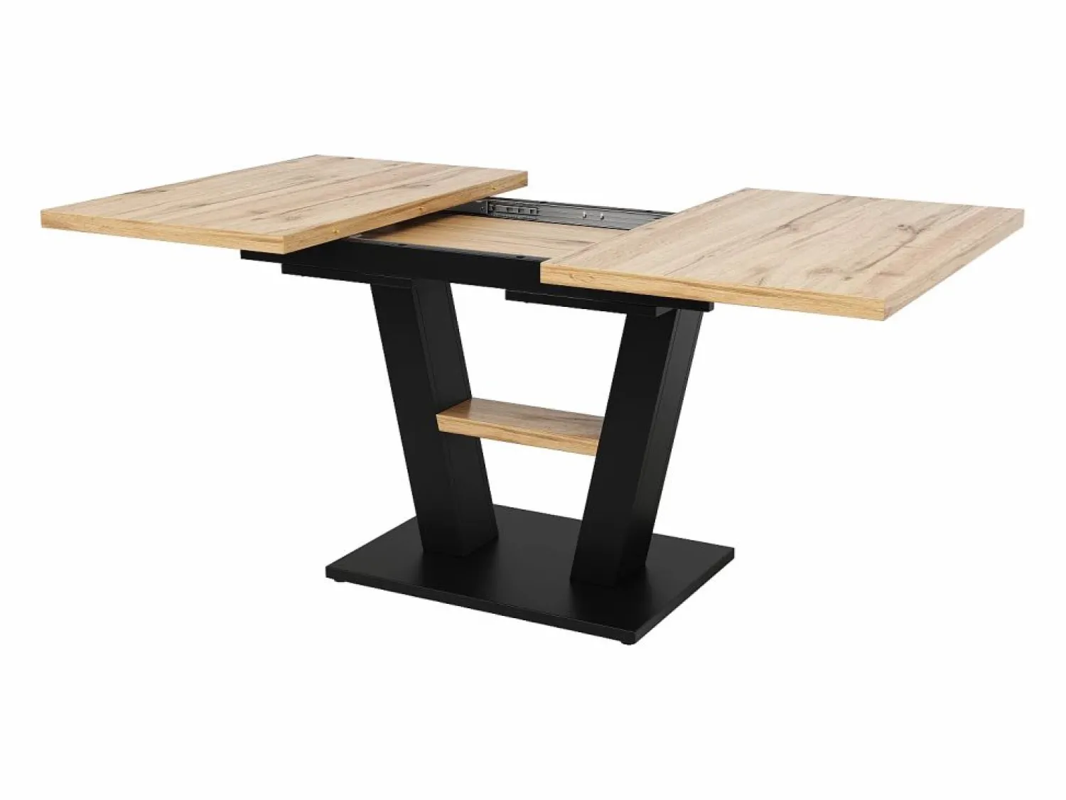 Mesa de comedor rectangular - Mesa de comedor con espacio de almacenamiento y tablero de madera - retráctil - para cocina y sala de estar