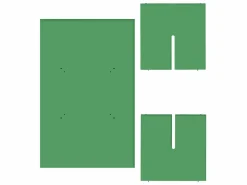 Hot Mesa de comedor rectangular lacada MDF 3cm Emeralda 90x120cm Verde