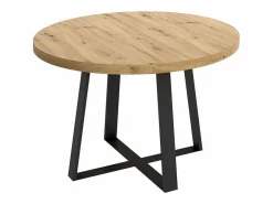 Befara Mesa De Comedor Redonda Extensible Diseño Industrial Edison