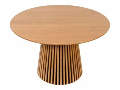 Vente-unique Mesa de comedor redonda para 4 personas de roble - Natural - CARMIZA