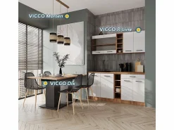 Vicco Mesa de comedor sonoma 140x90x76 dix