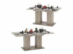 Vicco Mesa de comedor sonoma 140x90x76 dix