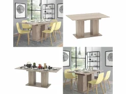 Vicco Mesa de comedor sonoma 140x90x76 dix
