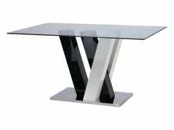 Online Mesa de comedor WINCH 6 cubiertos - MDF y Cristal templado Mesa De Comedor