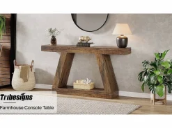 Clearance Mesa de consola de 140 x 30 x 80 cm, Mesa auxiliar, Mesa de pasillo, Mesa de consola con espacio de almacenamiento en la entrada Consola