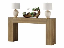 Tribesigns Mesa de consola rectangular de 160 cm de largo, mesa de entrada rectangular detrás del sofá