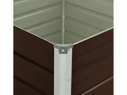 Best Clicnbuy Mesa de cultivo de acero galvanizado marrón 100x100x77 cm Marru00f3n