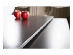 Clearance MSO Mesa de diseño extensible Viro 180-240cm efecto metal y mármol Negro