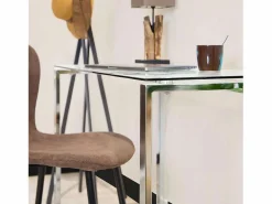 Hot Basic Mesa de escritorio Benetto patas cromadas 75x100x50 cm Adec Plateado