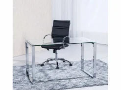 Hot Basic Mesa de escritorio Benetto patas cromadas 75x100x50 cm Adec Plateado