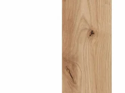 duehome Mesa de escritorio con estantería Dess Blanco Artik (Blanco Mate) - Roble Nodi
