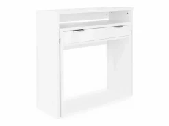 Outlet duehome Mesa de escritorio consola Aput Blanco Gris