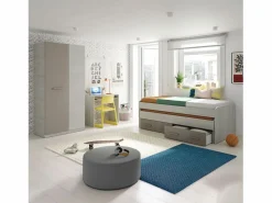 Discount duehome Mesa de escritorio Dax Blanco Alpes Gris