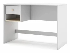 duehome Mesa de escritorio Misty Breeze Blanco - Oak Soft