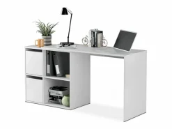 duehome Mesa de escritorio multiposición Spacio Blanco Artik (Blanco Mate)