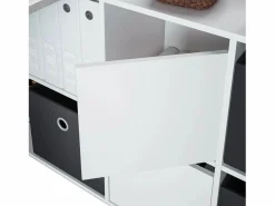 duehome Mesa de escritorio multiposición en blanco mate y cemento 136x139 cm Move Blanco Artik (Blanco Mate) - Cemento