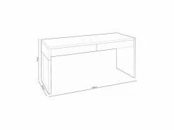 Loungitude Mesa de escritorio reversible Bianca