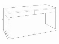 Loungitude Mesa de escritorio reversible Bianca
