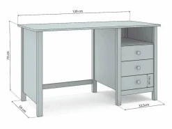Best duehome Mesa de escritorio Solna Verde Brent Gris
