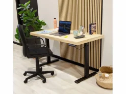 Online Mesa de estudio elevable Motion 140 Negro - Roble Mesa De Ordenador