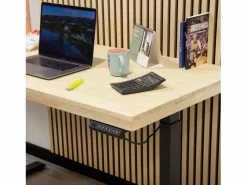 Online Mesa de estudio elevable Motion 140 Negro - Roble Mesa De Ordenador