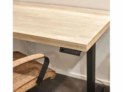 Online Mesa de estudio elevable Motion 140 Negro - Roble Mesa De Ordenador