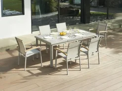 Mesa de jardín extensible alu L.180/240cm - - NAURU de Comedores De Jardín