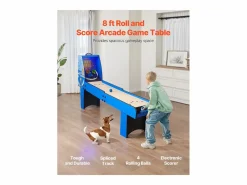 Mesa de Juegos Arcade SucceBuy, Roll & Score 2,4 m, Contador Electrónico, Sala de Juegos Familiar