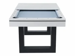 Concept-Usine Mesa de juegos multijugador 3 en 1 billar y ping-pong en madera blanca DENVER