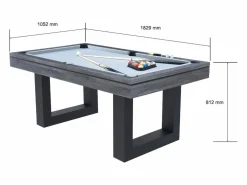 Concept-Usine Mesa de juegos multijugador 3 en 1 billar y ping pong de madera DENVER