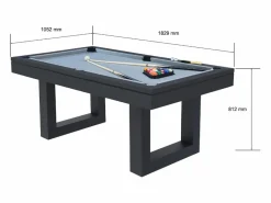 Hot Mesa de juegos multijugador 3 en 1 billar y ping-pong de madera negra DENVER Billar