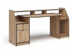 Mesa de juegos roble dorado 179.8x65.5x90.6 joel Mesa Gaming