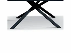 Sale Mesa de madera, acabado acero oxidado, base negra, extensible 120x80 - VOLPAIA Mesa Extensible