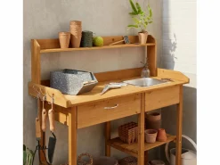 Sweeek Mesa de madera para macetas madera