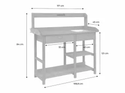 Sweeek Mesa de madera para macetas madera