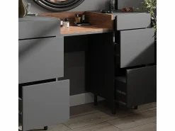 Best Vicco Mesa de maquillaje antracita 120x40x80 anika Gris antracita
