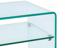 Sale Mesa de noche con un estante de cristal templado STILEOS Mesita De Noche