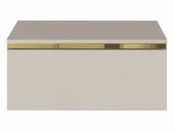 Discount Vente-unique Mesa de noche flotante con 1 cajón y dorado - VUKIA de Pascal Morabito Beige