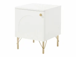 Online Mesa de noche lado derecho con 1 puerta en y dorado - ALOBARA Mesita De Noche