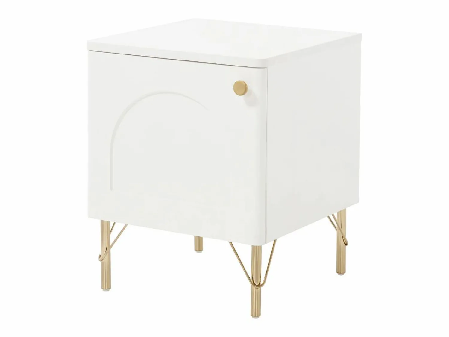 Online Mesa de noche lado derecho con 1 puerta en y dorado - ALOBARA Mesita De Noche