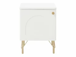 Online Mesa de noche lado derecho con 1 puerta en y dorado - ALOBARA Mesita De Noche