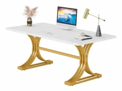 New Mesa de oficina de ordenador, 160 x 80 x 75 cm Mesa de oficina moderna, mesa de trabajo de PC, mesa de comedor Mesa De Ordenador