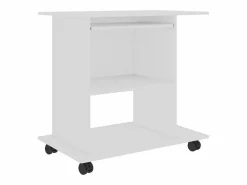 Best Clicnbuy Mesa de ordenador madera contrachapada 80x50x75 cm Blanco